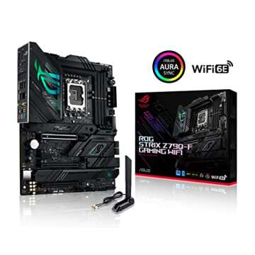ASUS ROG Strix Z790-F Gaming WiFi 6E LGA 1700(Intel 14th&13th &12th Gen) ATX gaming motherboard(16 + 1 power stages,DDR5,four M.2 slots, PCIe 5.0,WiFi 6E,USB 3.2 Gen 2x2 Type-C with PD 3.0 up to 30W)