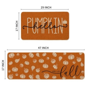 Vibrant Fall Kitchen Mats Set of 2 - Artoid Mode