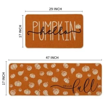 Vibrant Fall Kitchen Mats Set of 2 - Artoid Mode