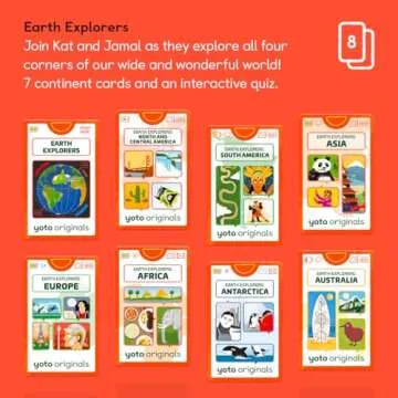 Yoto Earth Explorers – 8 Kids Audio Cards for Use with Player & Mini All-in-1 Audio Player, Educat...