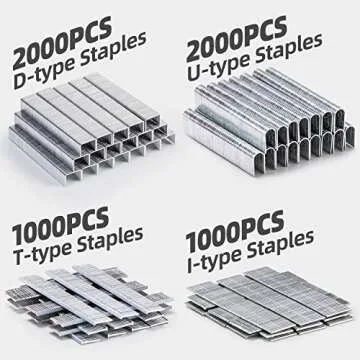 YEAHOME Heavy Duty 4-in-1 Staple Gun with 6000 Staples