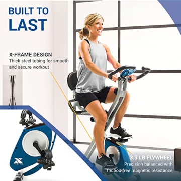 XTERRA Fitness Folding Exercise Bike Compact Quiet Comfortable