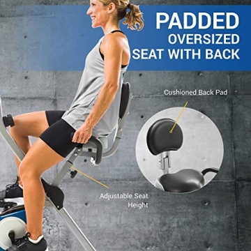 XTERRA Fitness Folding Exercise Bike Compact Quiet Comfortable