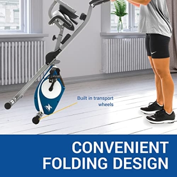 XTERRA Fitness Folding Exercise Bike Compact Quiet Comfortable