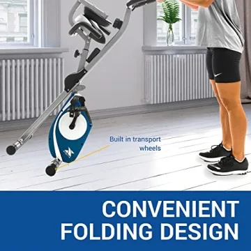 XTERRA Fitness Folding Exercise Bike Compact Quiet Comfortable