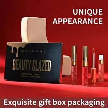 BestLand 6Pcs Matte Liquid Lipstick Set - Non-Stick, Waterproof, Long-Lasting Shades - Durable Lipgloss Beauty Cosmetics Makeup Set - Perfect Gifts for Women and Girls