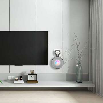 LeongLzt Ouligei Top-Notch Quality Homepod Mini Wall Mount Holder, Homepod Mini Plug Mount with in-Built Cable Management System, No Screws Needed - an Elegant Space Saving Accessory