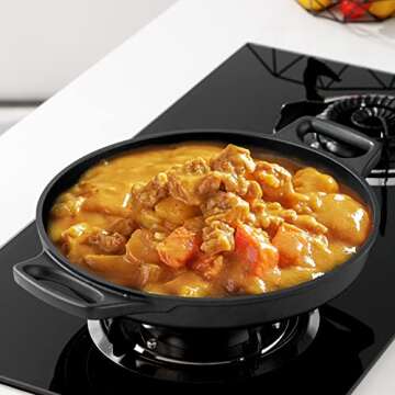 Lightweight Nonstick Griddle Pan for Stovetop with Lid