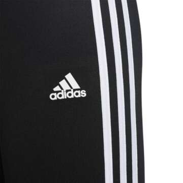 adidas Girls' Big Performance Tight Legging, Black Adi, Medium (10/12)