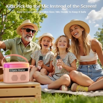 Portable Bluetooth Karaoke Machine for Kids & Adults