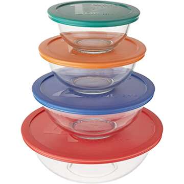 Pyrex Smart Essentials 8-Piece Mixing Bowl Set