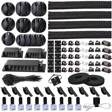 192 PCS Cable Management Kit - Efficient Wire Organizer