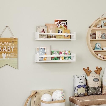 Onlysky Set of 4 Kids' Wall-Mounted Bookshelf for Nurseries