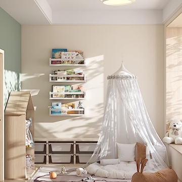 Onlysky Set of 4 Kids' Wall-Mounted Bookshelf for Nurseries