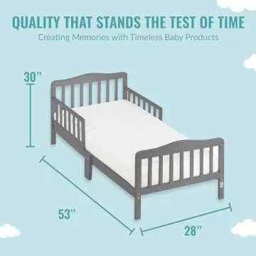 Classic Toddler Bed in Cool Grey - Safe & Stylish