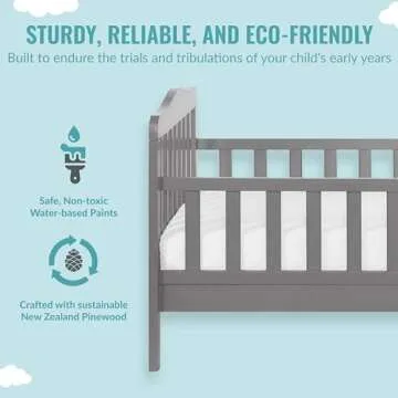 Classic Toddler Bed in Cool Grey - Safe & Stylish