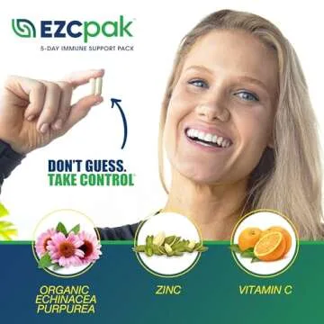EZC Pak 5-Day Tapered Immune Support Booster - Vitamin Immune Support Supplement, Echinacea, Zinc Vitamin C, Vitamins for Immune System Support, Immune Boosters for Adults - Immune Support Vitamins