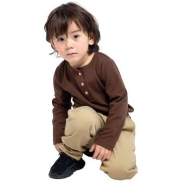 Comfy Enfants Chéris Toddler Henley Tee for Boys