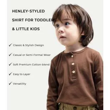 Comfy Enfants Chéris Toddler Henley Tee for Boys