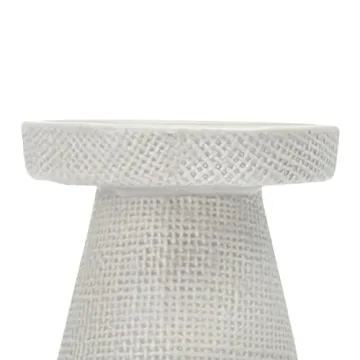 Main + Mesa Stoneware Candle Holders Set of 2  Gray