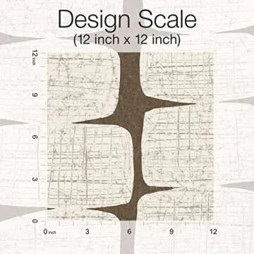 RoomMates RMK12349PL Mid-Century Beads Peel and Stick Wallpaper, Brown