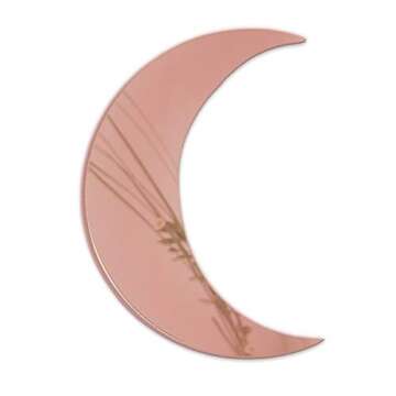 Crescent Moon Mirror - Wall Decor with Chic Boho Aesthetic for Urban Living Room Apartment Bedroom o...