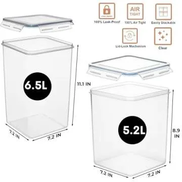 WHITE FEATHER Supplies 4 Pc Airtight Food Storage Containers