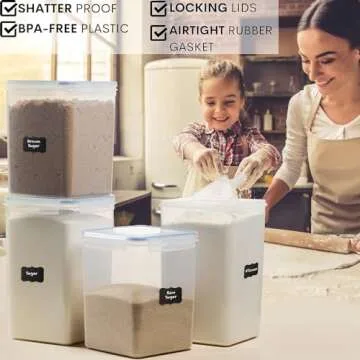 WHITE FEATHER Supplies 4 Pc Airtight Food Storage Containers