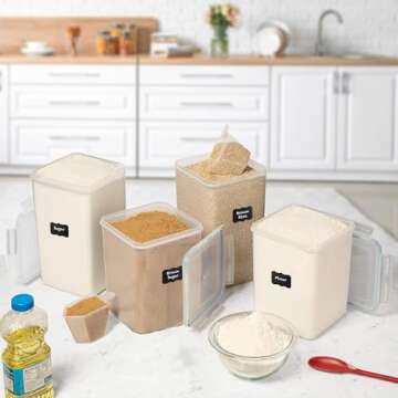 WHITE FEATHER Supplies 4 Pc Airtight Food Storage Containers