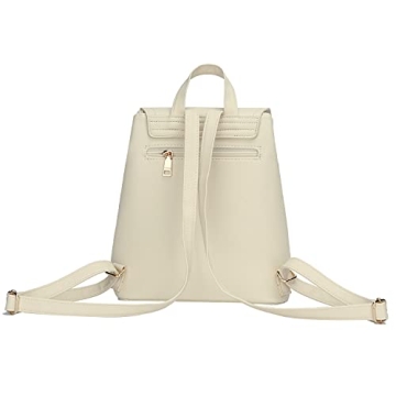 Stylish KKXIU Cream Vegan Leather Mini Backpack