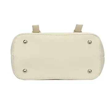 Stylish KKXIU Cream Vegan Leather Mini Backpack