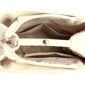 Stylish KKXIU Cream Vegan Leather Mini Backpack