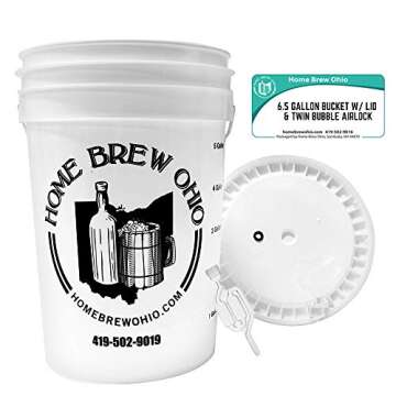 Home Brew Ohio 6.5 Gallon Fermenting Bucket - Durable and Efficient