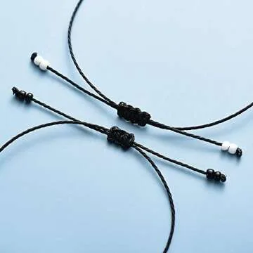 Gifts for Him Husband friend Relationship Distance Matching Bracelets for Couples Gifts Best Friends His and Hers Pinky Promise Bracelet for Teens Women Mens