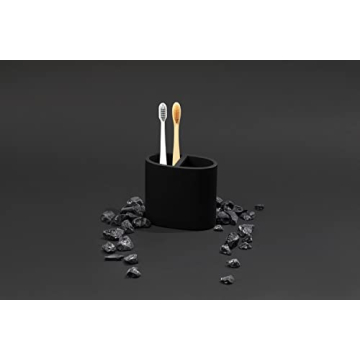 Essentra Home Stylish Matte Black Toothbrush Holder