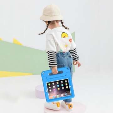 AVAWO Kids Case for iPad 2 3 4 (Old Model) 9.7 Inch - Light Weight Shock Proof Convertible Handle Stand Kids Friendly for iPad 2, iPad 3rd Generation, iPad 4th Generation Tablet - Blue