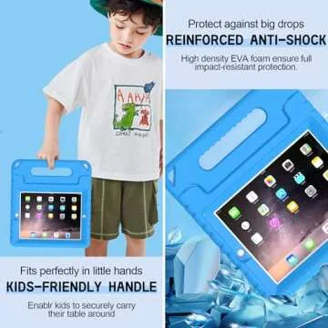 AVAWO Kids Case for iPad 2 3 4 (Old Model) 9.7 Inch - Light Weight Shock Proof Convertible Handle Stand Kids Friendly for iPad 2, iPad 3rd Generation, iPad 4th Generation Tablet - Blue