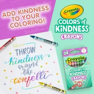 Crayola Colors of Kindness Crayon Set, 24 Count
