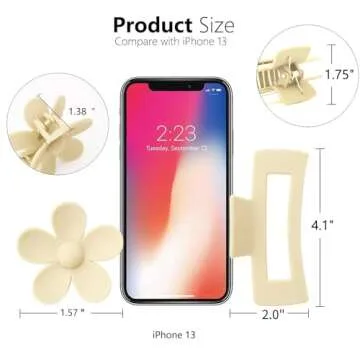 XBllcyiv 6 Pack Hair Clip Set - Stylish & Non-Slip Hair Clips