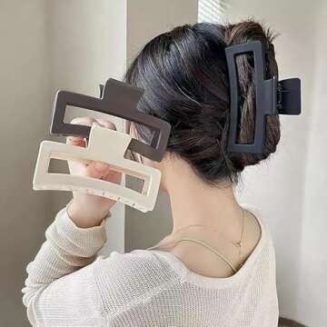 XBllcyiv 6 Pack Hair Clip Set - Stylish & Non-Slip Hair Clips