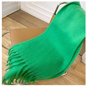 OUNIYA Colorful Chunky Scarf for Winter Warmth and Style