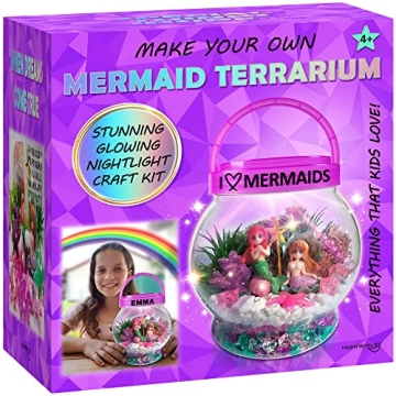 DIY Light-Up Mermaid Terrarium Kit for Kids - Glowing Nightlight Craft