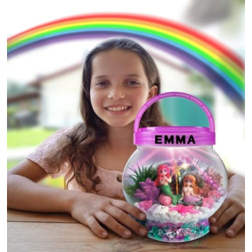 DIY Mermaid Terrarium Kit for Kids - Glowing Nightlight Craft
