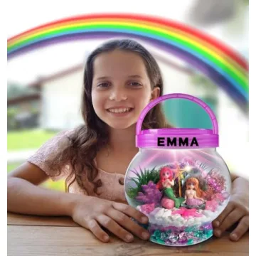 DIY Mermaid Terrarium Kit for Kids - Glowing Nightlight Craft