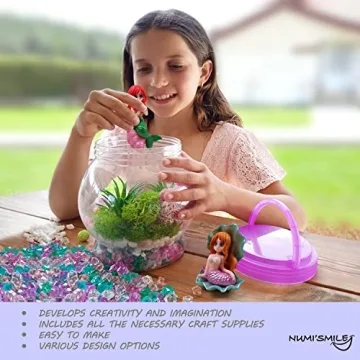 DIY Mermaid Terrarium Kit for Kids - Glowing Nightlight Craft