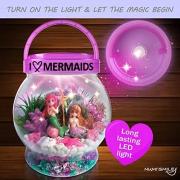 DIY Mermaid Terrarium Kit for Kids - Glowing Nightlight Craft