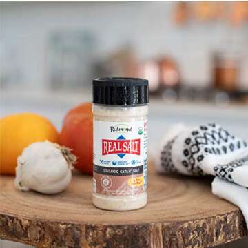 Redmond Real Sea Salt - Natural Unrefined Gluten Free, Garlic Salt 4.75 Ounce (2 Pack)