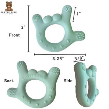 I Love You Silicone Hand Teether, BPA-Free Baby Soother