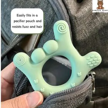 I Love You Silicone Hand Teether, BPA-Free Baby Soother