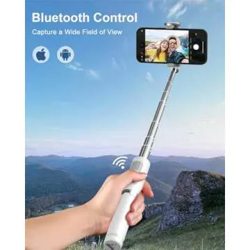 Versatile Selfie Stick & Tripod with Remote and Light